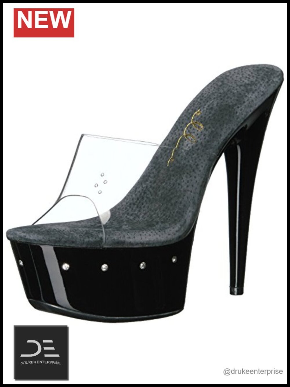 Women's Platform Dress Sandals Open Toe Stiletto Heels Rhinestone Glitter